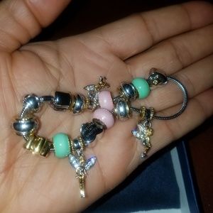 Sterling silver Tinkerbell charm bracelet